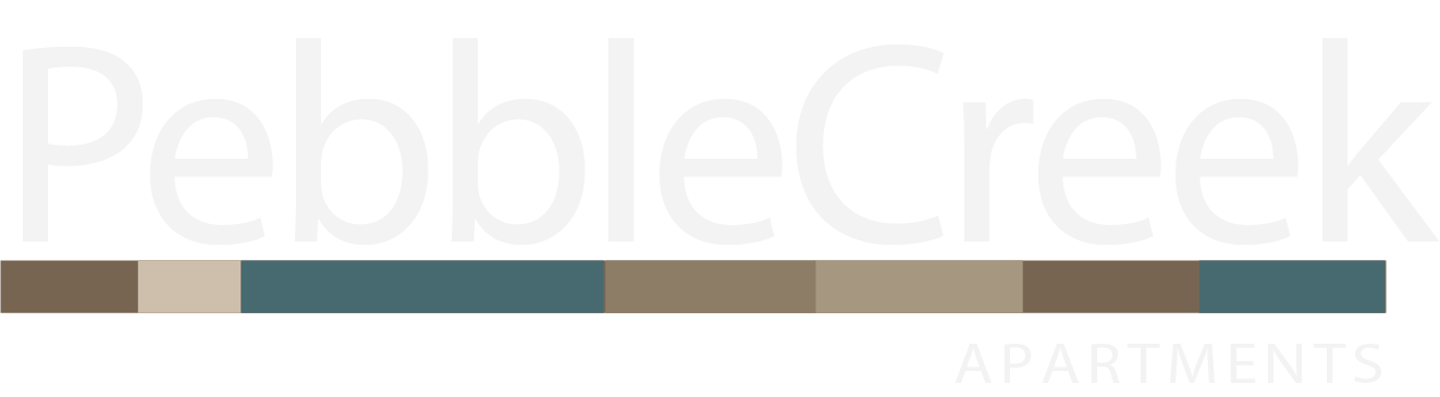 the logo for peacock apartments with the name of the building in white